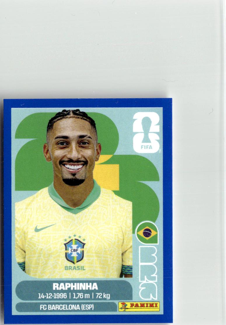 2026 Panini FIFA World Cup Stickers Raphinha Blue #BRA19 Brazil