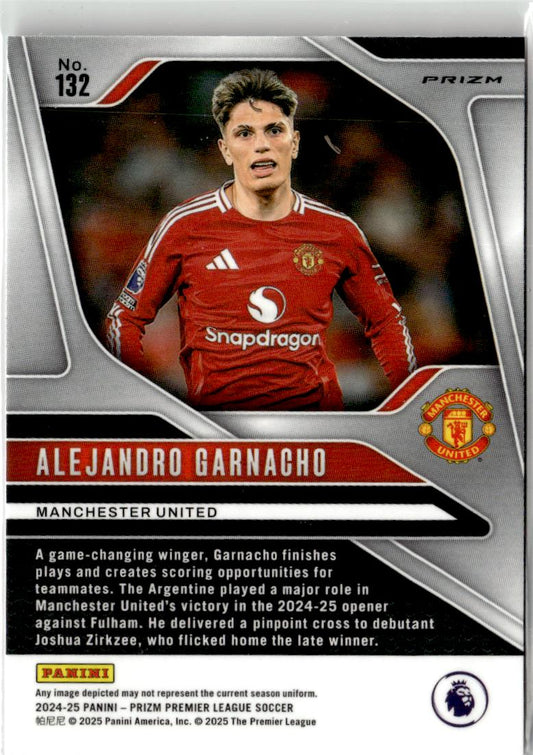 2024-25 Panini Prizm Premier League #132 Alejandro Garnacho Pink Mosaic