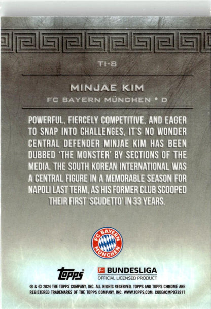 2023-24 Topps Chrome Bundesliga Minjae Kim Titans #TI-8 FC Bayern Munchen