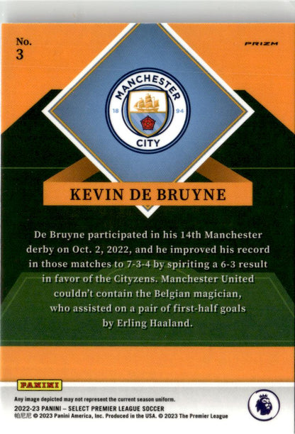 2022-23 Panini Select Premier League Kevin De Bruyne Select Stars #3 Manchester