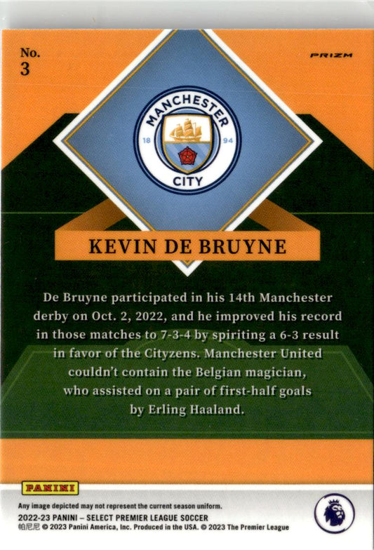 2022-23 Panini Select Premier League Kevin De Bruyne Select Stars #3 Manchester