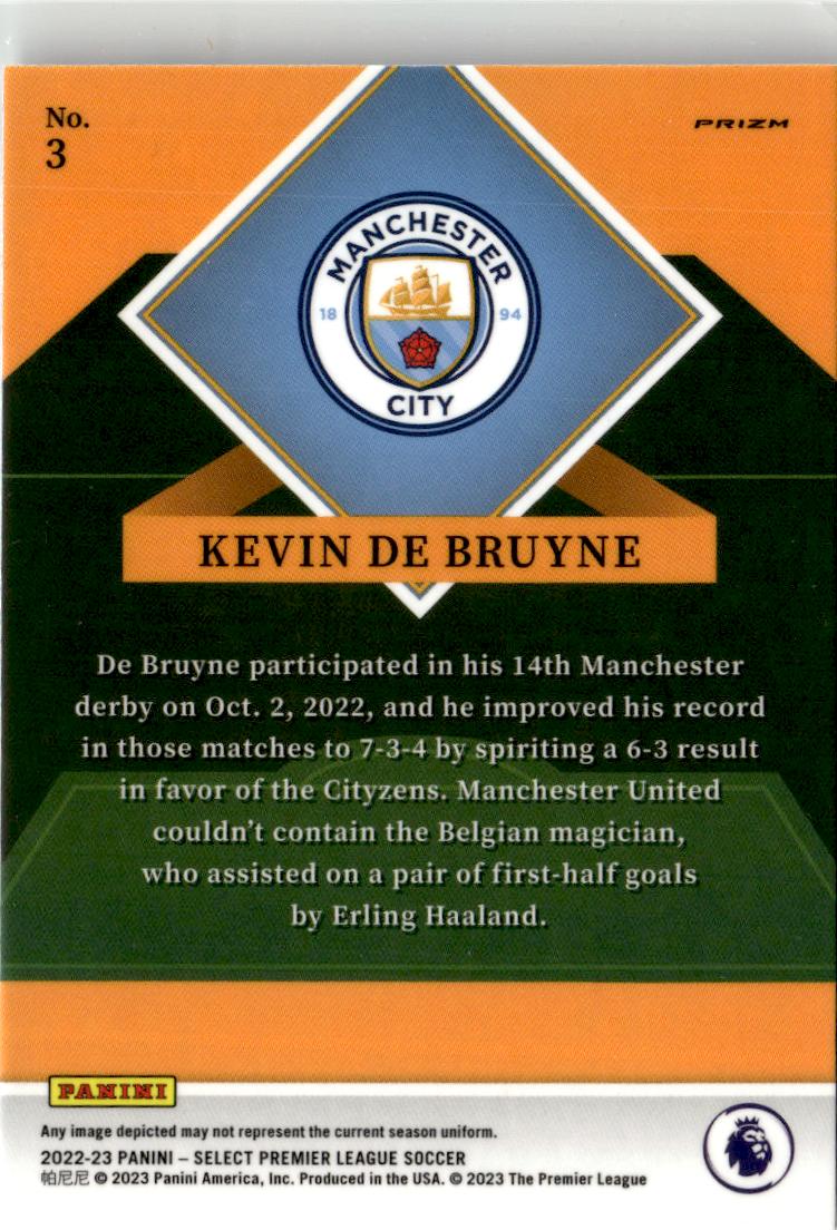 2022-23 Panini Select Premier League Kevin De Bruyne Select Stars #3 Manchester