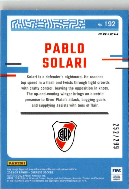 2023-24 Donruss Pablo Solari Optic Red #192 River Plate