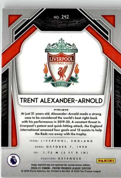 2020-21 Panini Prizm PL #242 Trent Alexander-Arnold Blue Pulsar Prizm
