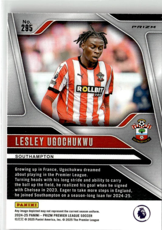 2024-25 Panini Prizm Premier League Lesley Ugochukwu Pink Mosaic #295