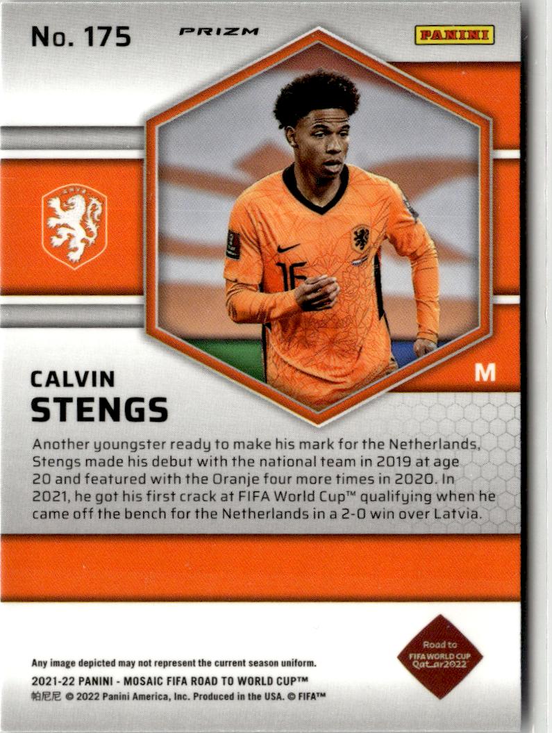 2021-22 Panini Mosaic WC #175 Calvin Stengs Mosaic Orange Fluorescent