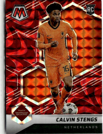 2021-22 Panini Mosaic WC #175 Calvin Stengs Mosaic Orange Fluorescent