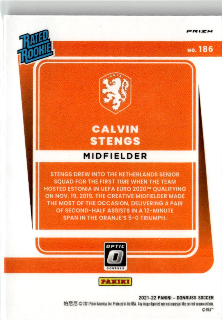 2021-22 Donruss Calvin Stengs Optic Blue Velocity #186 Netherlands