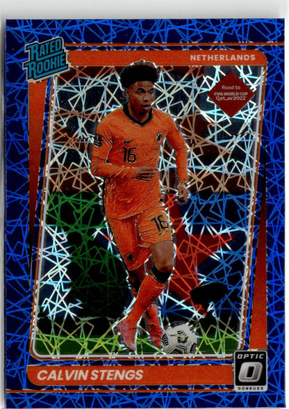 2021-22 Donruss Calvin Stengs Optic Blue Velocity #186 Netherlands