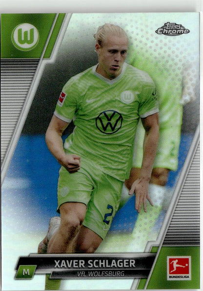 2021-22 Topps Chrome Bundesliga Xaver Schlager Refractors #95 VfL Wolfsburg
