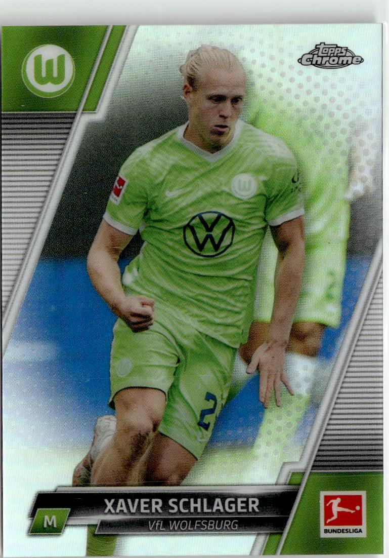 2021-22 Topps Chrome Bundesliga Xaver Schlager Refractors #95 VfL Wolfsburg