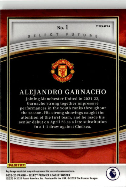 2022-23 Panini Select Premier League #1 Alejandro Garnacho Select Future