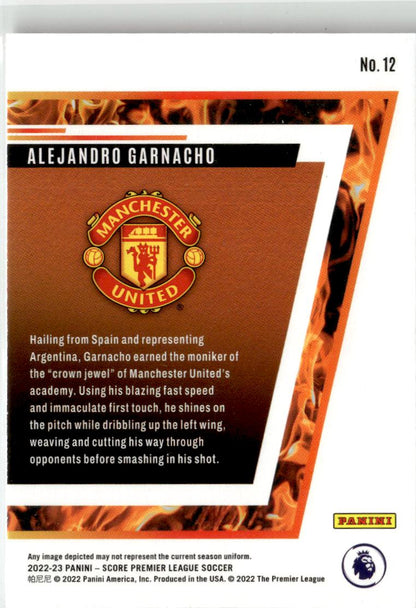 2022-23 Score Premier League #12 Alejandro Garnacho Hot Rookies