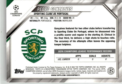 2021-22 Topps UEFA Champions League Pedro Gonçalves Sparkle Foil #61