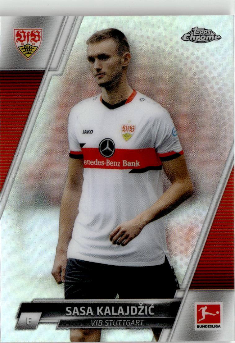 2021-22 Topps Chrome Bundesliga #88 Sasa Kalajdzic Blue Wave Refractors #/150