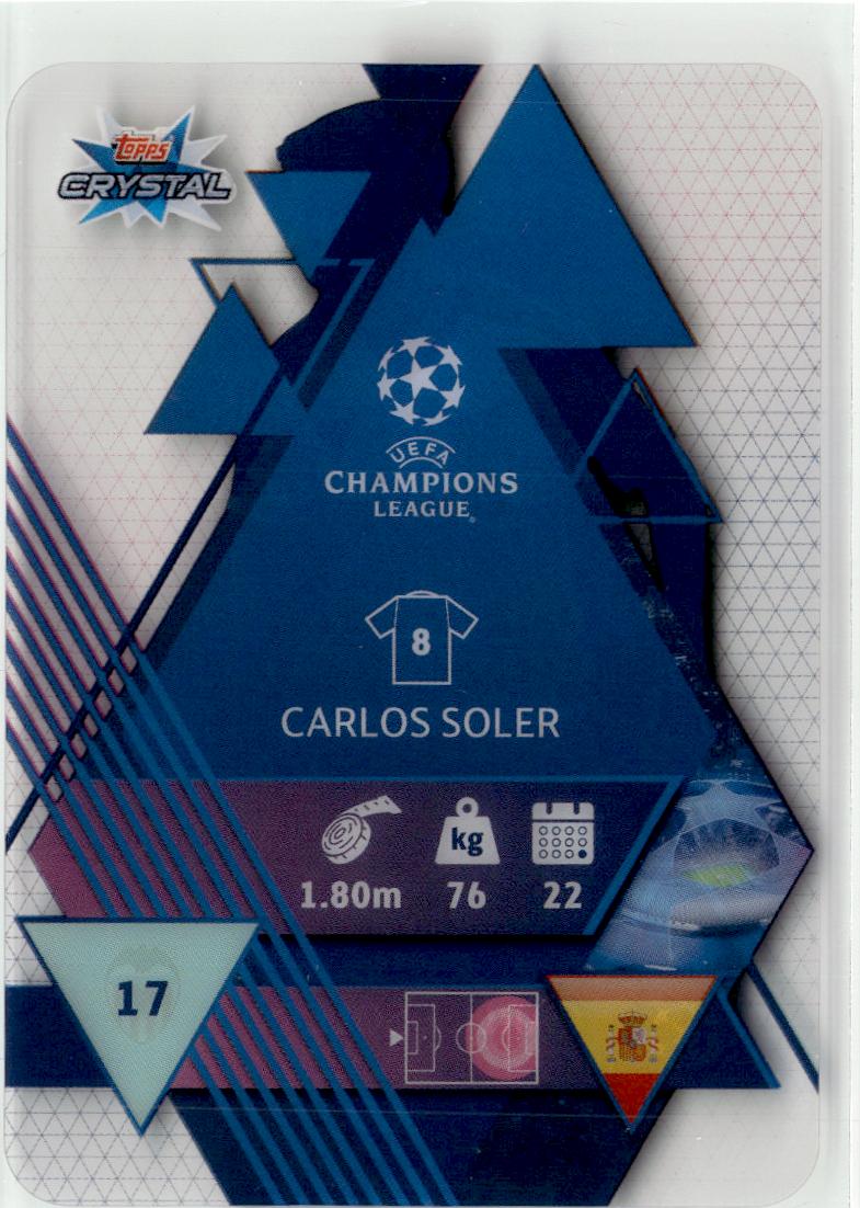 2019-20 Topps Crystal UEFA Champions League Carlos Soler #17 Valencia
