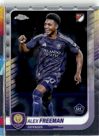 2025 Topps Chrome MLS Alex Freeman #129 Orlando City SC