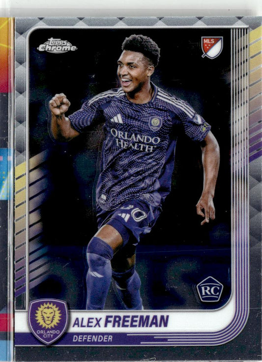 2025 Topps Chrome MLS Alex Freeman #129 Orlando City SC