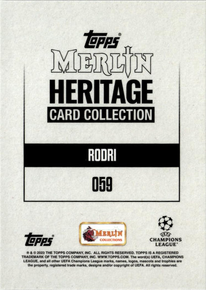 2023-24 Merlin Heritage UEFA Club Competitions Rodri #059 Manchester City