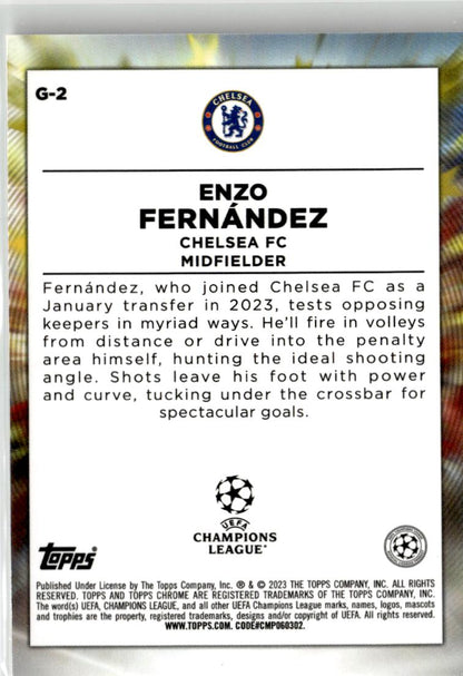2022-23 Topps Chrome UEFA Club Competitions #G-2 Enzo Fernández Golazo
