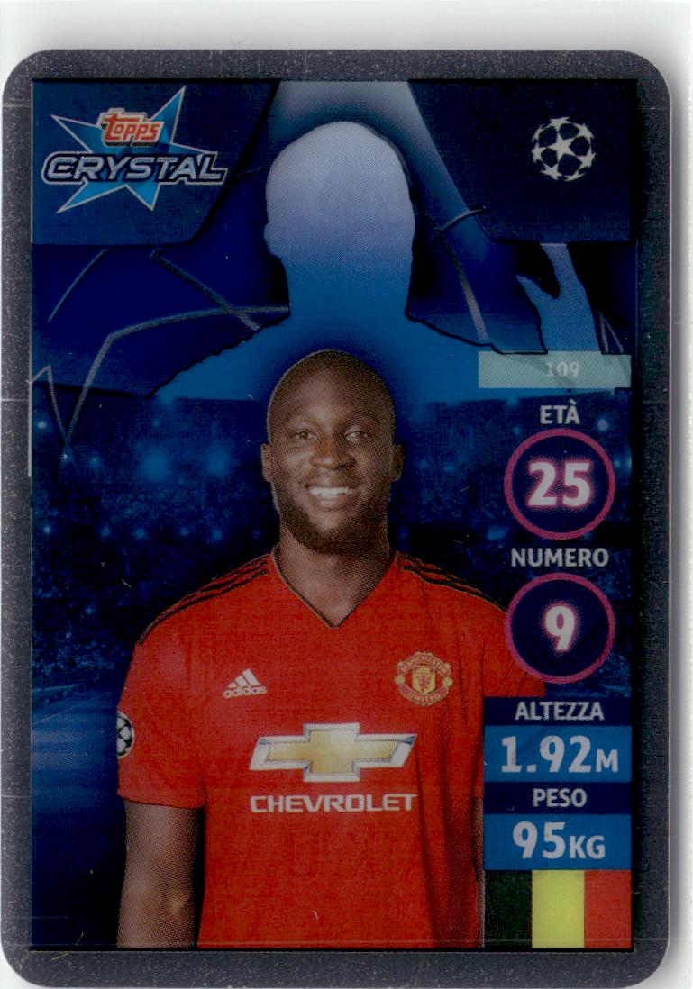 2018-19 Topps Crystal UEFA Champions League Romelu Lukaku #109 Manchester United