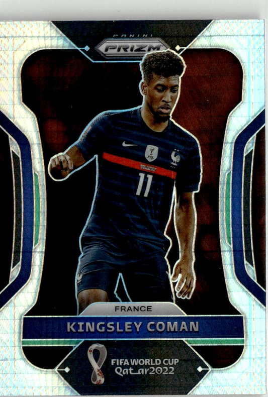 2022 Panini Prizm FIFA World Cup Kingsley Coman White Sparkle #100 France