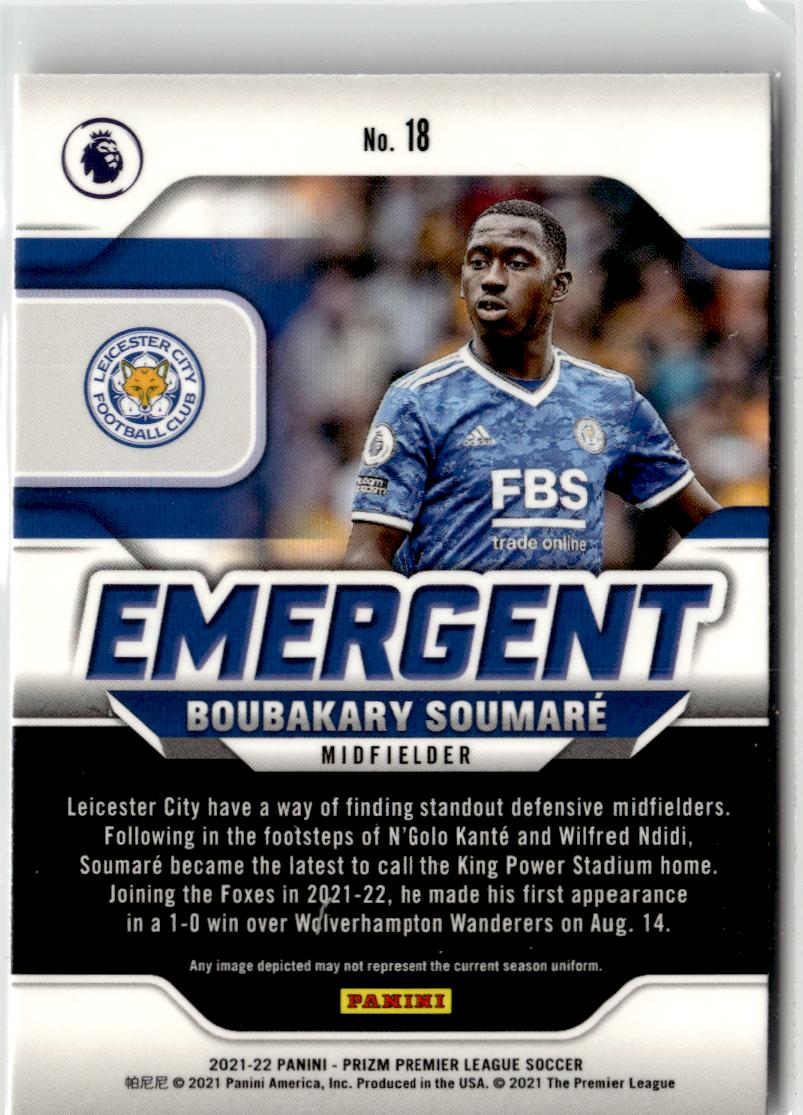 2021-22 Panini Prizm Premier League #18 Boubakary Soumare Emergent