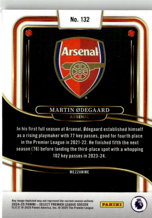 2024-25 Panini Select Premier League Martin Odegaard #132 Arsenal FC