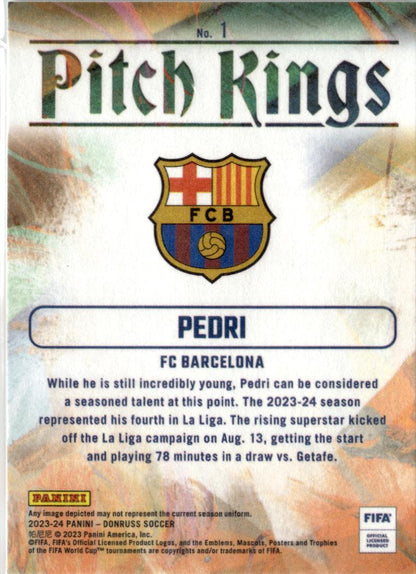 2023-24 Donruss Pedri Pitch Kings #1 FC Barcelona