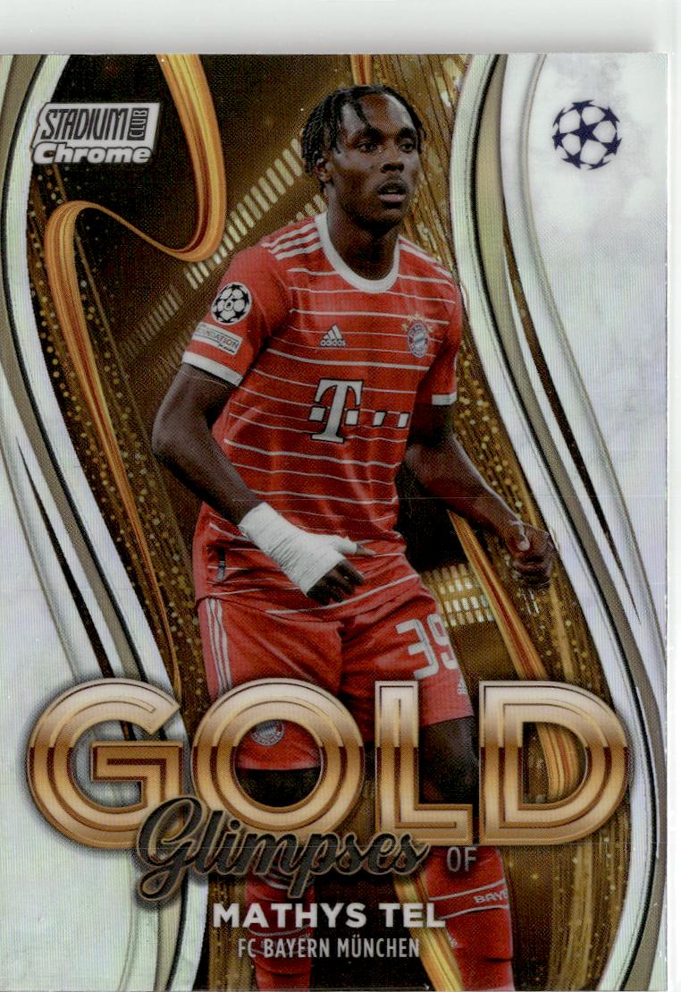 2022-23 Stadium Club Chrome UEFA #GG-MT Mathys Tel Glimpses of Gold