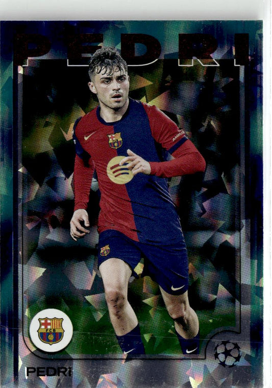 2024-25 Topps UEFA Club Competitions Pedri Green FlowFractor #174 FC Barcelona
