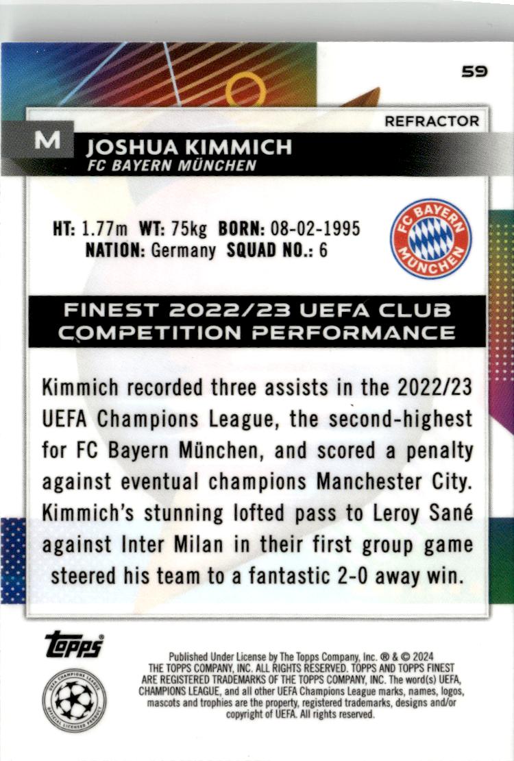 2023-24 Finest UEFA Club Competitions Joshua Kimmich #59 FC Bayern Munchen