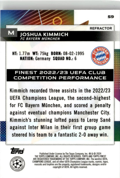 2023-24 Finest UEFA Club Competitions Joshua Kimmich #59 FC Bayern Munchen