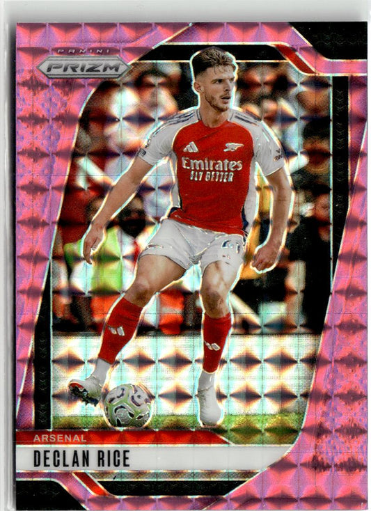 2024-25 Panini Prizm Premier League Declan Rice Pink Mosaic #22 Arsenal FC