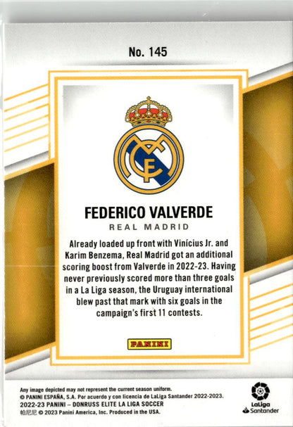 2022-23 Donruss Elite LaLiga Santander Federico Valverde #145 Real Madrid CF