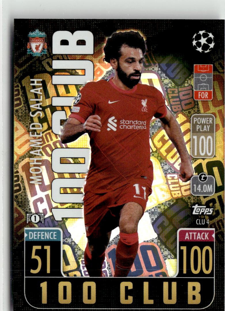 2021-22 Topps Match Attax Extra - 100 Club #CLU4 Mohamed Salah