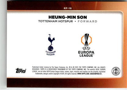 2024-25 Topps UEFA Club Competitions #RF-16 Heung-min Son Trophy Chasers