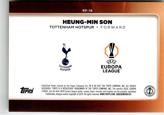 2024-25 Topps UEFA Club Competitions #RF-16 Heung-min Son Trophy Chasers