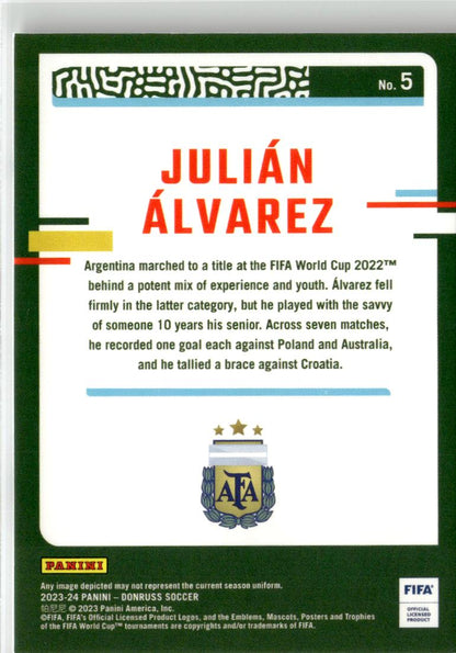 2023-24 Donruss Julián Álvarez #5 Argentina