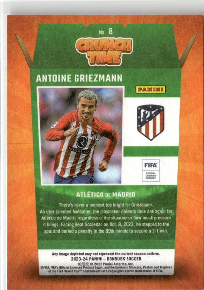 2023-24 Donruss Antoine Griezmann Crunch Time #8 Atletico Madrid