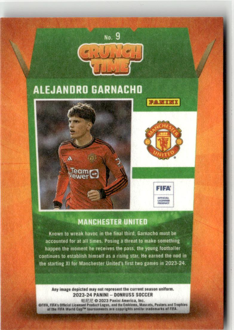 2023-24 Donruss Alejandro Garnacho Crunch Time Red #9 Manchester United