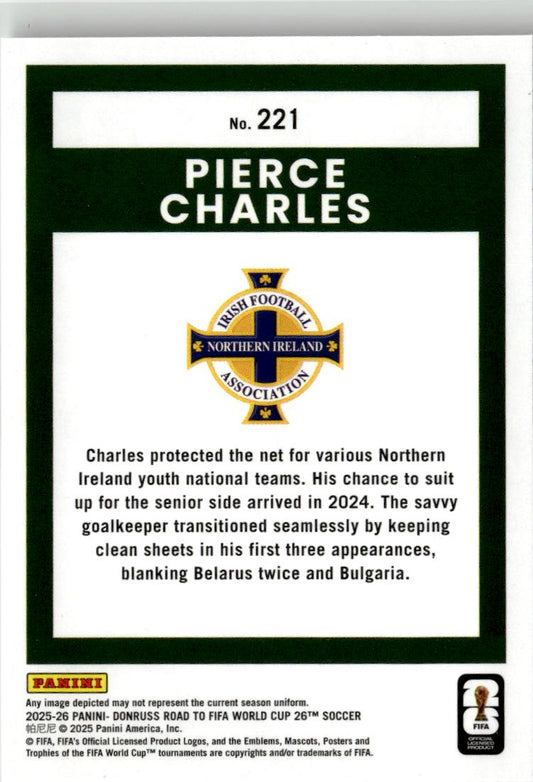 2025-26 Donruss Road to FIFA World Cup #221 Pierce Charles Optic Ice