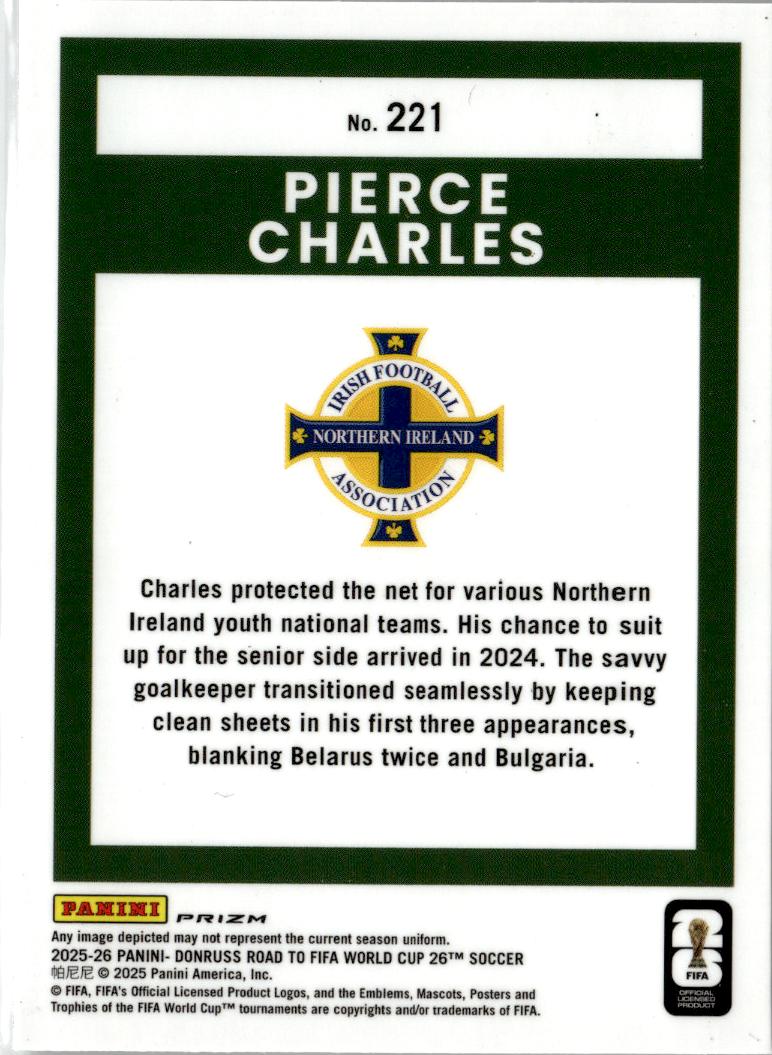 2025-26 Donruss Road to FIFA World Cup #221 Pierce Charles Optic Velocity