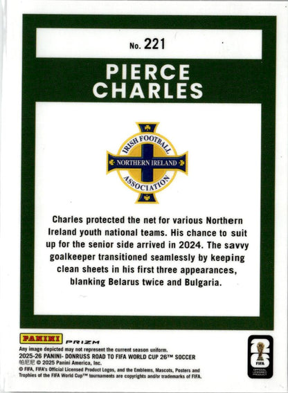 2025-26 Donruss Road to FIFA World Cup #221 Pierce Charles Optic Velocity