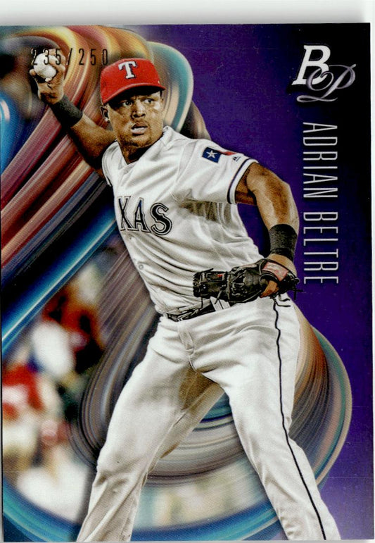 2018 Bowman Platinum Adrian Beltre Purple #69 Texas Rangers
