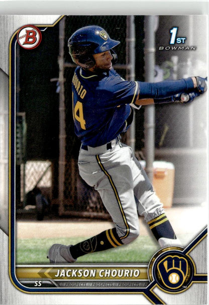 2022 Bowman 1st Edition Jackson Chourio #BPPF-79 Milwaukee Brewers