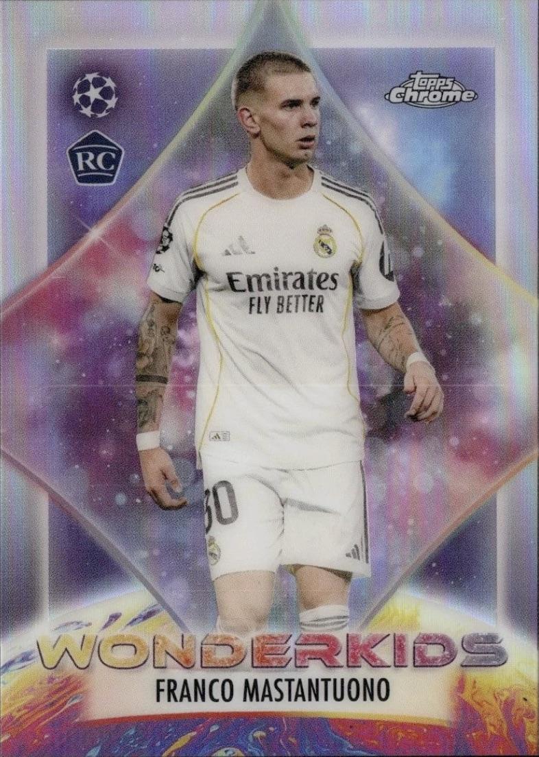 2025-26 Topps Chrome UEFA Club Competitions #WK-7 Franco Mastantuono Wonderkids