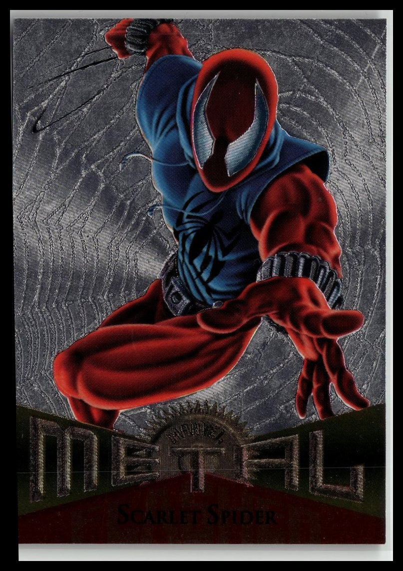 1995 Metal Marvel #75 Scarlet Spider Silver Flasher