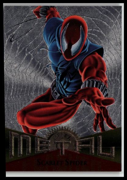 1995 Metal Marvel #75 Scarlet Spider Silver Flasher