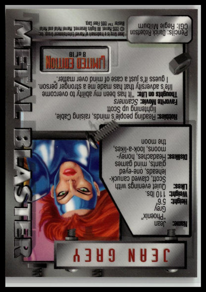 1995 Metal Marvel #8 Jean Grey Metal Blasters